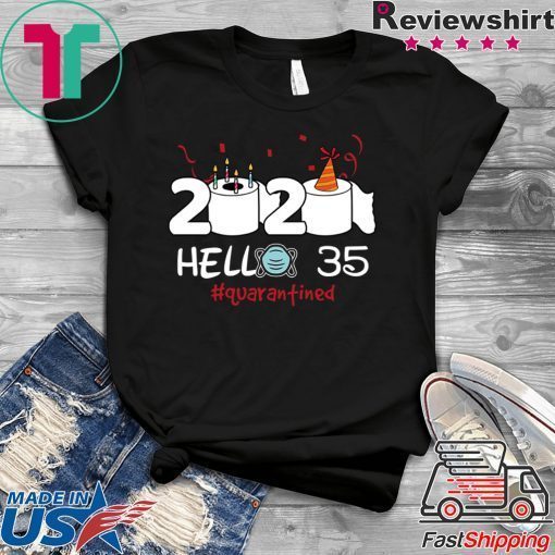 Born in 1985 Birthday Gift Idea 2020 Hello 35 Toilet Paper Birthday Cake Quarantined Social Distancing Classic Gift T-Shirts