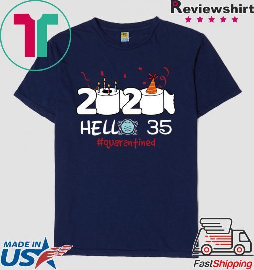 Born in 1985 Birthday Gift Idea 2020 Hello 35 Toilet Paper Birthday Cake Quarantined Social Distancing Classic Gift T-Shirts