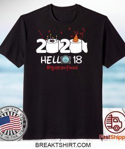 Born in 2002 Birthday Gift Idea 2020 Hello 18 Toilet Paper Birthday Cake Quarantined Social Distancing Classic Gift T-Shirts