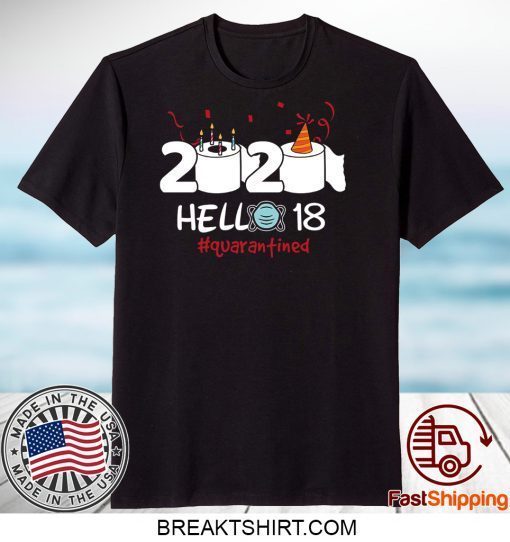 Born in 2002 Birthday Gift Idea 2020 Hello 18 Toilet Paper Birthday Cake Quarantined Social Distancing Classic Gift T-Shirts