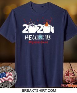 Born in 2002 Birthday Gift Idea 2020 Hello 18 Toilet Paper Birthday Cake Quarantined Social Distancing Classic Gift T-Shirts