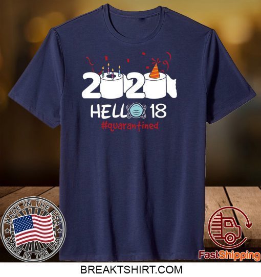 Born in 2002 Birthday Gift Idea 2020 Hello 18 Toilet Paper Birthday Cake Quarantined Social Distancing Classic Gift T-Shirts