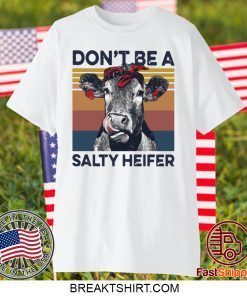 DON’T BE A SALTY HEIFER VINTAGE GIFT T-SHIRTS