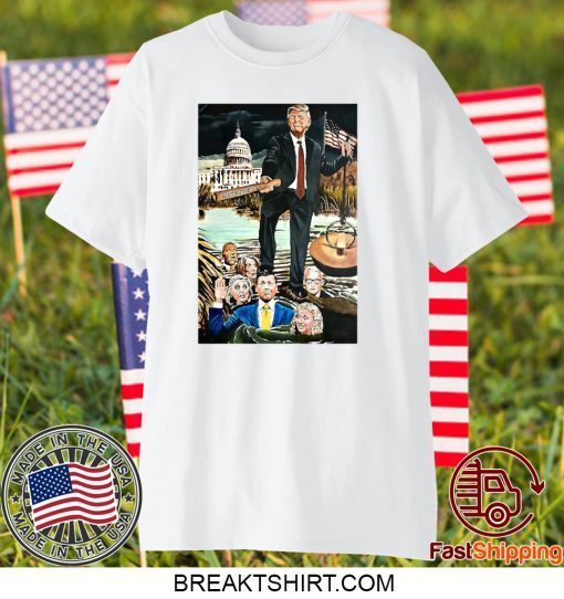 Donald Trump Drain The Swamp American Flag Veteran Gift T-Shirt