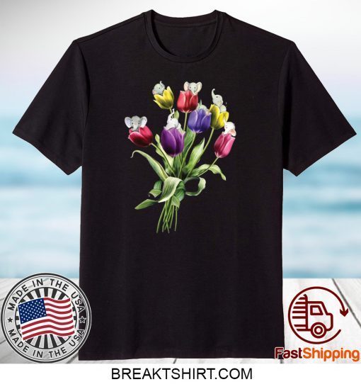 Elephant Tulip flowers Gift T-Shirts