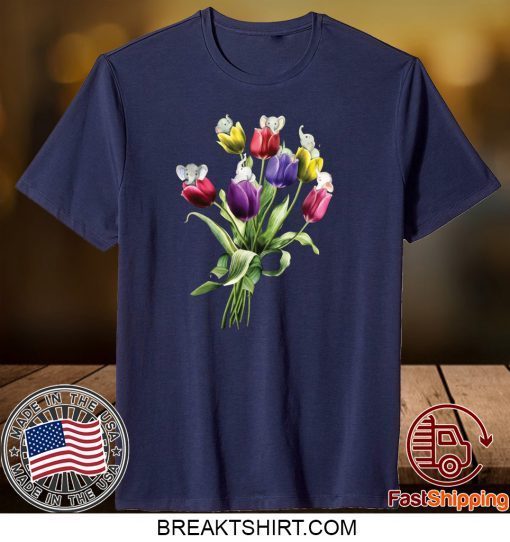 Elephant Tulip flowers Gift T-Shirts