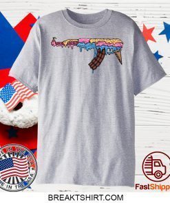 Ice Cream Gun Tee in black Gift T-Shirts