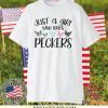 JUST A GIRL WHO LOVES PECKERS GIFT T-SHIRT