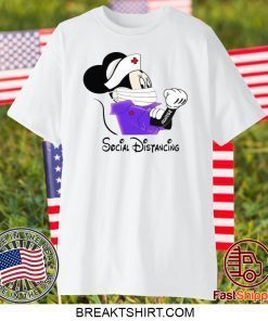 Mickey – Minnie Mouse Nurse Social Disyancing Gift T-Shirts