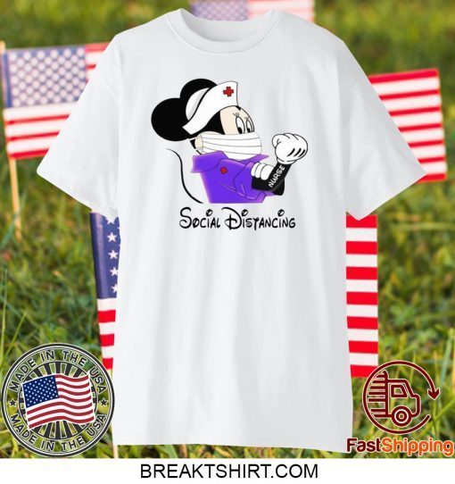 Mickey – Minnie Mouse Nurse Social Disyancing Gift T-Shirts