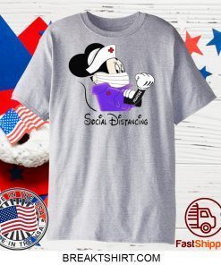 Mickey – Minnie Mouse Nurse Social Disyancing Gift T-Shirts