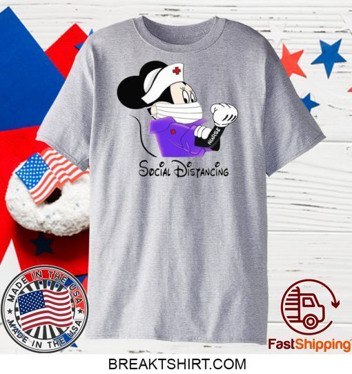 Mickey – Minnie Mouse Nurse Social Disyancing Gift T-Shirts