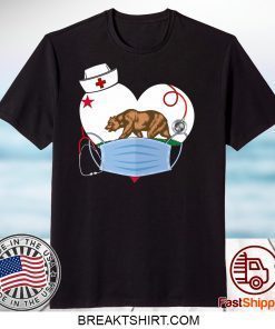 The Bear State Heart Flag Nurse Gift T-Shirts