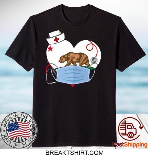 The Bear State Heart Flag Nurse Gift T-Shirts