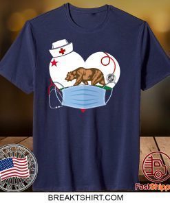 The Bear State Heart Flag Nurse Gift T-Shirts