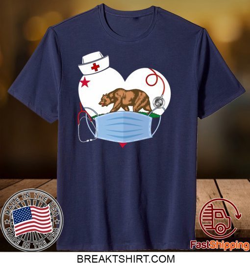 The Bear State Heart Flag Nurse Gift T-Shirts