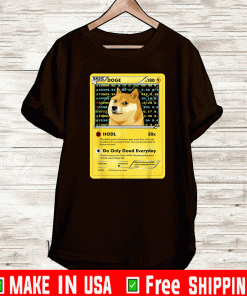 Dogecoin T-Shirt Doge HODL Card Crypto Meme Shirt