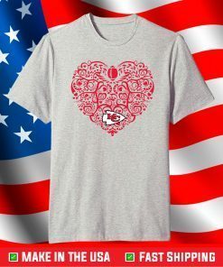 Kansas City Chiefs Football Heart,Chiefs Football Team,Super Bowl 2021 T-Shirt