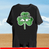 Saint Patrick Day Lucky AF Green Clover Irish T-Shirt