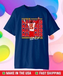 Patrick Mahomes Kansas City Chiefs Signature T Shirt,Chiefs 2021 Super Bowl LIV Champs Classic T-Shirt
