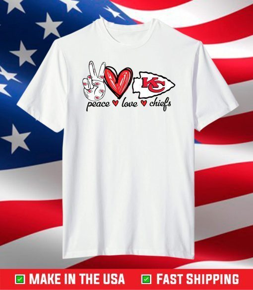 Peace Love Chiefs,Kansas City Chiefs Football Teams,Super Bowl 2021 T-Shirt