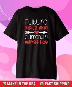 Valentine's Day Boy Cute Ladies Man Mama's Gift T-Shirt