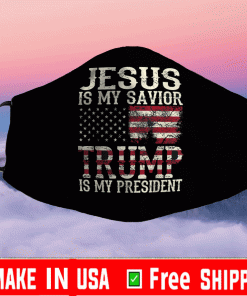 American Jesus Is My Savior Trump Is My President Face Mask