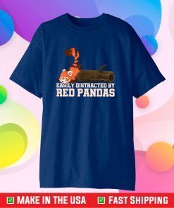Bamboo Lover Wildlife Animal Easily Distracted By Red Pandas Classic T-Shirt