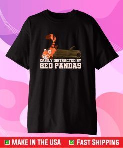 Bamboo Lover Wildlife Animal Easily Distracted By Red Pandas Classic T-Shirt