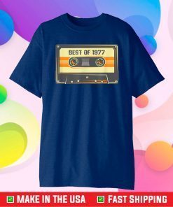 Best Of 1977 Birthday Mix Tape Music Audio Retro Vintage Gift T-Shirt