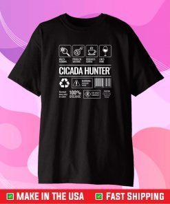 Cicada Hunter Exterminator Package Label Classic T-Shirt