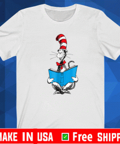 Dr. Seuss Reading Cat T-shirt