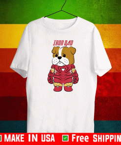 Iron English Bulldog Dad Dog Lover 2021 T-Shirt