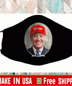 Joe Biden Wearing Hat Trump Cloth Face Mask Filter