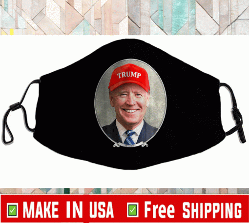 Joe Biden Wearing Hat Trump Cloth Face Mask Filter