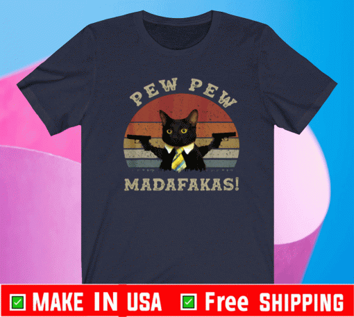 Pew Pew PewPew Madafakas Cat Crazy Pew Vintage T-Shirt