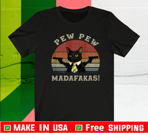 Pew Pew PewPew Madafakas Cat Crazy Pew Vintage T-Shirt