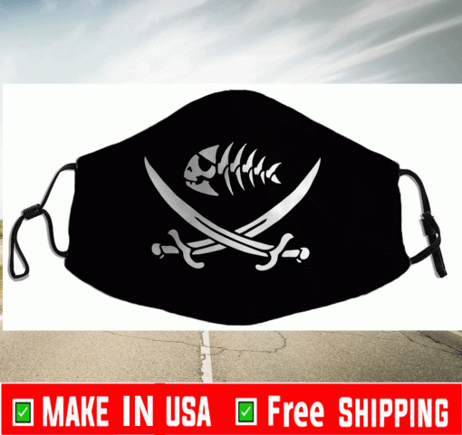 Pirate Fish Flag with Swords Cloth Face Masks