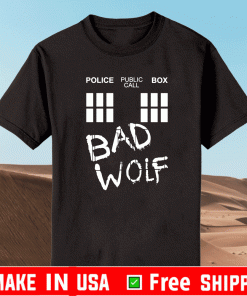 Police public call box bad wolf T-Shirt