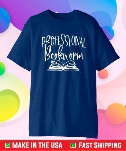 Professional Bookworm Book Reader Reading Bibliophile Classic T-Shirt