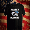 Sharks make me happy humans make my head hurts 2021 T-Shirt