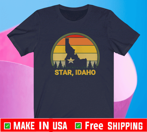 State of Idaho Retro Vintage Sunset Star Idaho T-Shirt
