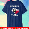 Texas Neanderthal Distressed Look Flag Skull T-Shirt