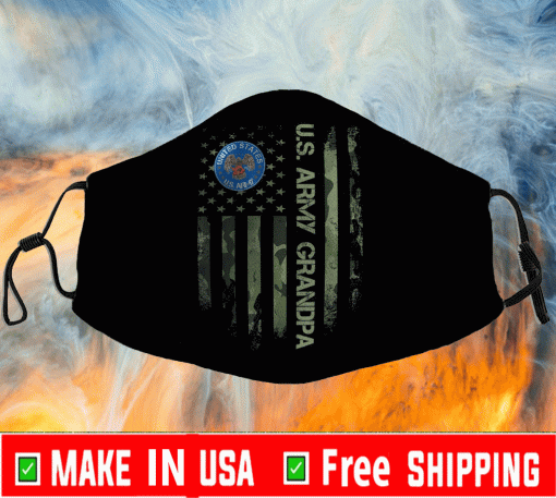 US Army Veteran Grandpa Face Mask