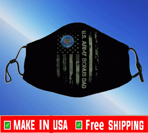 USA American Camo Flag Proud Army Veteran Bonus Dad Face Mask