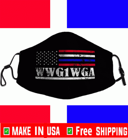 WWG1WGA Qanon Flag US Face Masks