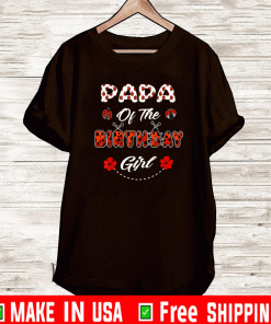 Papa Of The Birthday Girl Ladybug Birthday T-Shirt