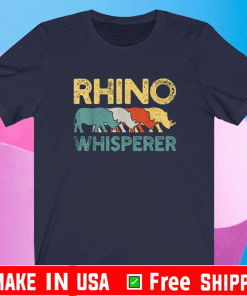 Rhino Rhinoceros Retro Vintage T-Shirt