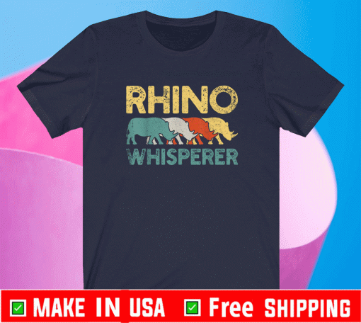 Rhino Rhinoceros Retro Vintage T-Shirt