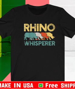 Rhino Rhinoceros Retro Vintage T-Shirt